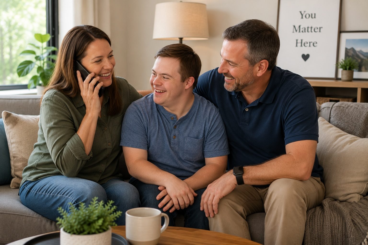 Mirrah Image Services team member warmly guiding a family through their options