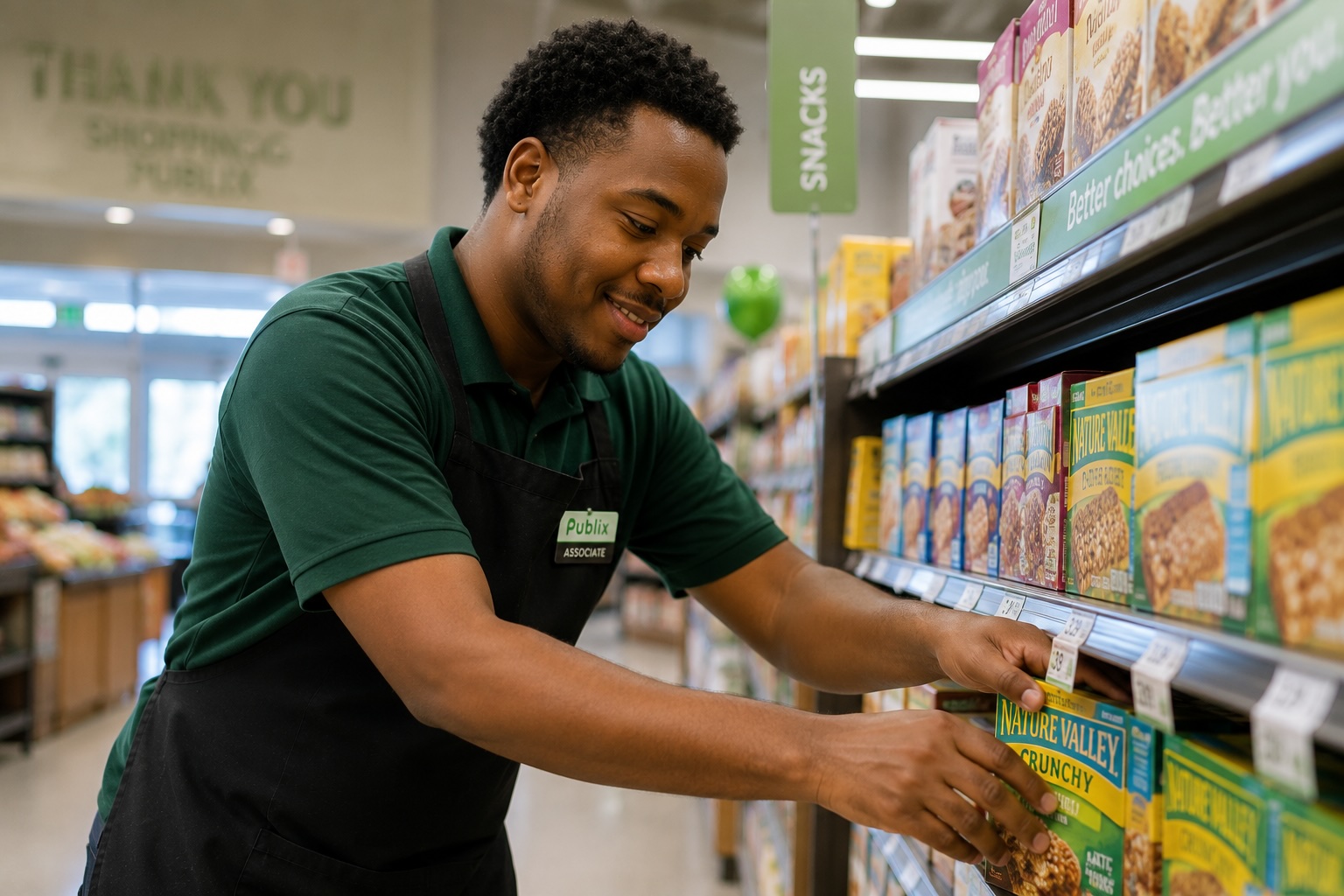 Individual at their job, succeeding in supported employment