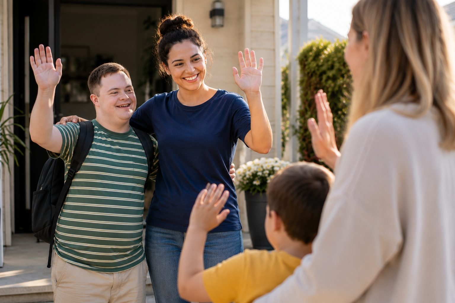 Family caregiver at peace knowing their loved one is receiving quality care and support